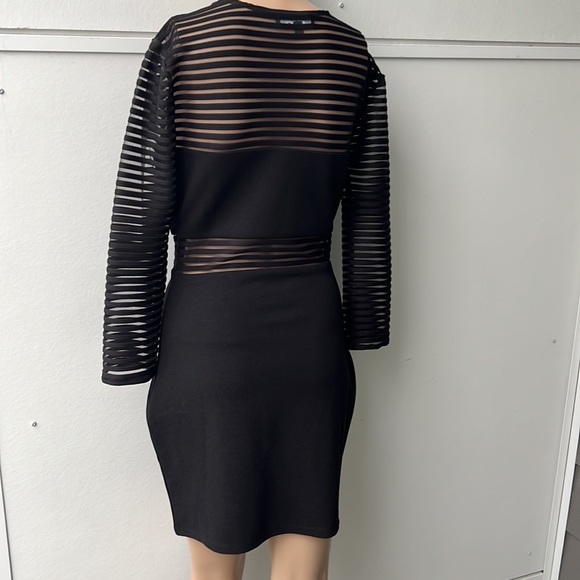 Lulus Perfect Mesh Black Bodycon Dress size small - Picture 5 of 5